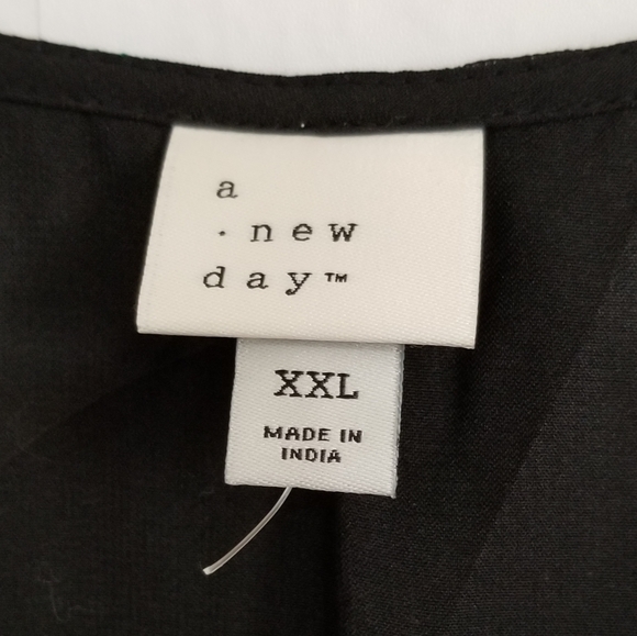 NWOT A New Day Green Black Floral Ruched Front Bodycon Mini Dress Size XXL - Picture 9 of 10